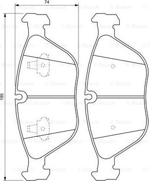 BOSCH 0 986 424 649 - Комплект гальмівних колодок  - дискові autozip.com.ua