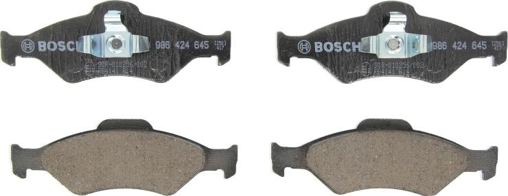 BOSCH 0 986 424 645 - Гальмівні колодки, дискові гальма autozip.com.ua