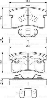 BOSCH 0 986 424 642 - Гальмівні колодки, дискові гальма autozip.com.ua