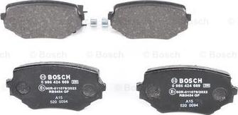 BOSCH 0 986 424 669 - Гальмівні колодки, дискові гальма autozip.com.ua