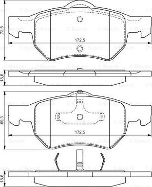 BOSCH 0 986 424 668 - Колодка гальм. диск. CHRYSLER. DODGE передн. вир-во Bosch autozip.com.ua