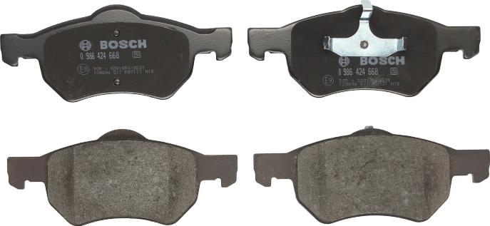 BOSCH 0 986 424 668 - Гальмівні колодки, дискові гальма autozip.com.ua
