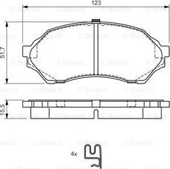 BOSCH 0 986 424 610 - Гальмівні колодки, дискові гальма autozip.com.ua