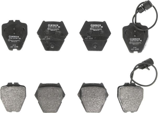 BOSCH 0 986 424 689 - Гальмівні колодки, дискові гальма autozip.com.ua