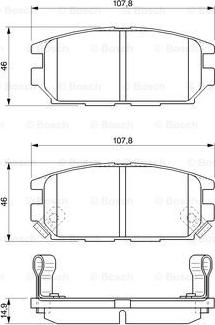 BOSCH 0 986 424 686 - Гальмівні колодки, дискові гальма autozip.com.ua