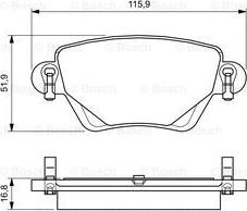 BOSCH 0 986 424 683 - Гальмівні колодки, дискові гальма autozip.com.ua