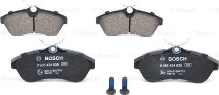 BOSCH 0 986 424 635 - Гальмівні колодки, дискові гальма autozip.com.ua