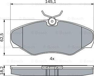 BOSCH 0 986 424 636 - Гальмівні колодки, дискові гальма autozip.com.ua