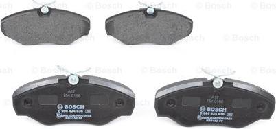 BOSCH 0 986 424 636 - Гальмівні колодки, дискові гальма autozip.com.ua