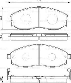 BOSCH 0 986 424 670 - Гальмівні колодки, дискові гальма autozip.com.ua