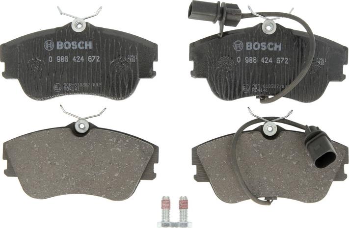 BOSCH 0 986 424 672 - Гальмівні колодки, дискові гальма autozip.com.ua