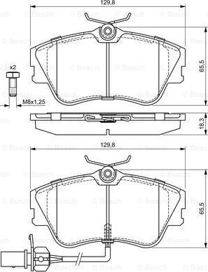 BOSCH 0 986 424 672 - Гальмівні колодки, дискові гальма autozip.com.ua