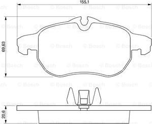 BOSCH 0 986 424 677 - Гальмівні колодки, дискові гальма autozip.com.ua