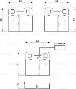 BOSCH 0 986 424 049 - Гальмівні колодки, дискові гальма autozip.com.ua