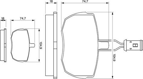 BOSCH 0 986 424 044 - Гальмівні колодки, дискові гальма autozip.com.ua