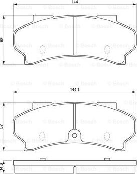 BOSCH 0 986 424 045 - Гальмівні колодки, дискові гальма autozip.com.ua