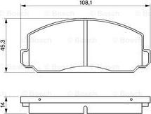 BOSCH 0 986 424 055 - Гальмівні колодки, дискові гальма autozip.com.ua