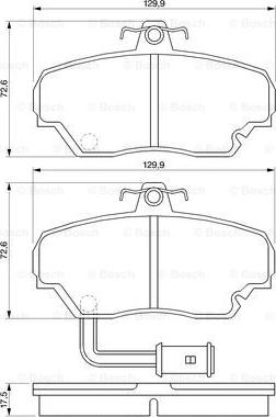 BOSCH 0 986 424 012 - Гальмівні колодки, дискові гальма autozip.com.ua