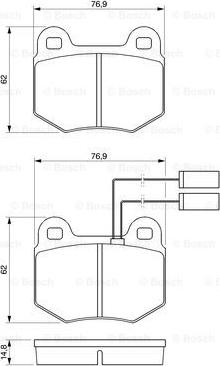 BOSCH 0 986 424 037 - Гальмівні колодки, дискові гальма autozip.com.ua