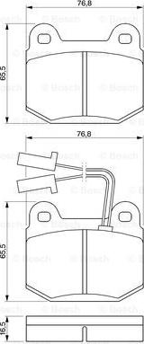 BOSCH 0 986 424 029 - Гальмівні колодки, дискові гальма autozip.com.ua