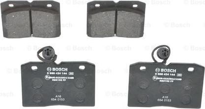 BOSCH 0 986 424 144 - Гальмівні колодки, дискові гальма autozip.com.ua