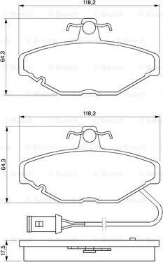 BOSCH 0 986 424 151 - Гальмівні колодки, дискові гальма autozip.com.ua