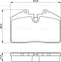 BOSCH 0 986 424 103 - Гальмівні колодки, дискові гальма autozip.com.ua