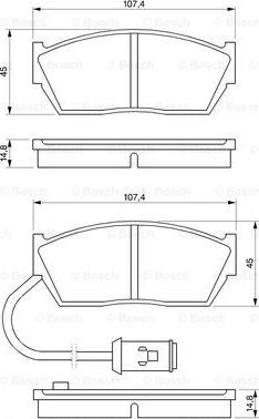 BOSCH 0 986 424 110 - Гальмівні колодки, дискові гальма autozip.com.ua