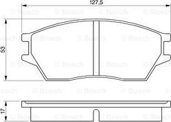 BOSCH 0 986 424 136 - Гальмівні колодки, дискові гальма autozip.com.ua