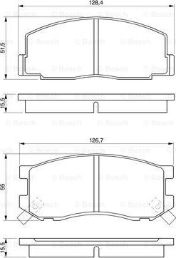 BOSCH 0 986 424 133 - Гальмівні колодки, дискові гальма autozip.com.ua