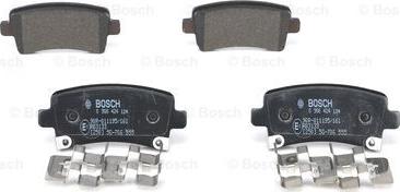 BOSCH 0 986 424 124 - Гальмівні колодки, дискові гальма autozip.com.ua