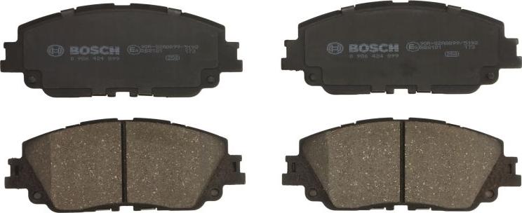 BOSCH 0 986 424 899 - Гальмівні колодки, дискові гальма autozip.com.ua