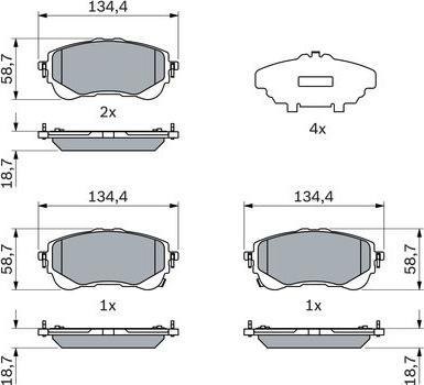 BOSCH 0 986 424 898 - Гальмівні колодки, дискові гальма autozip.com.ua