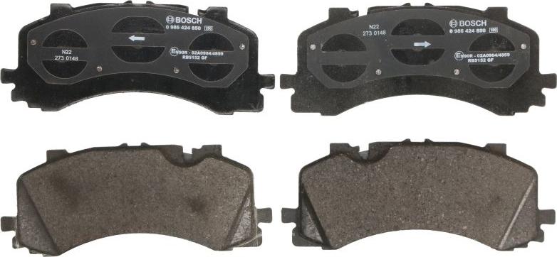 BOSCH 0 986 424 850 - Гальмівні колодки, дискові гальма autozip.com.ua