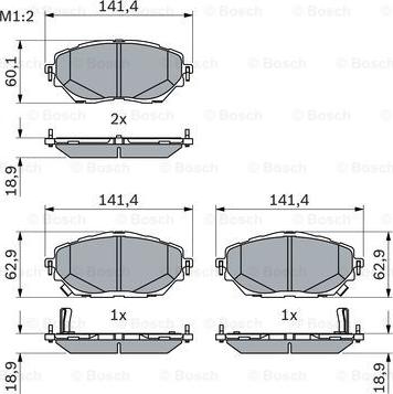 BOSCH 0 986 424 865 - Гальмівні колодки, дискові гальма autozip.com.ua