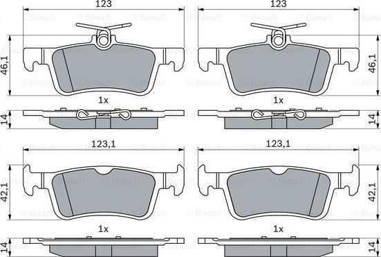 BOSCH 0 986 424 866 - Гальмівні колодки, дискові гальма autozip.com.ua