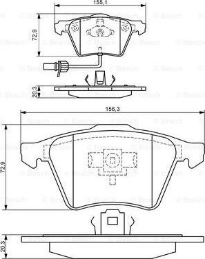 BOSCH 0 986 424 806 - Гальмівні колодки, дискові гальма autozip.com.ua