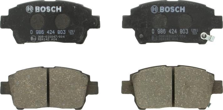 BOSCH 0 986 424 803 - Гальмівні колодки, дискові гальма autozip.com.ua