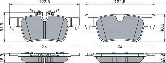 BOSCH 0 986 424 802 - Гальмівні колодки, дискові гальма autozip.com.ua