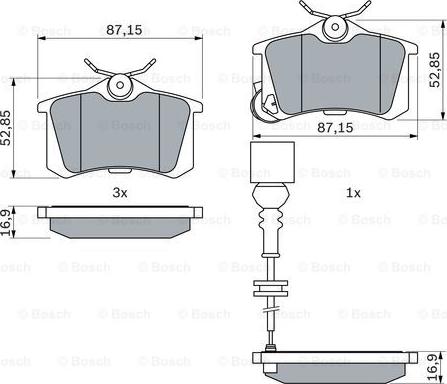BOSCH 0 986 424 813 - Гальмівні колодки, дискові гальма autozip.com.ua