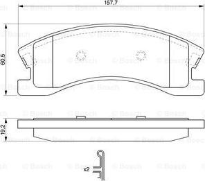 BOSCH 0 986 424 823 - Гальмівні колодки, дискові гальма autozip.com.ua