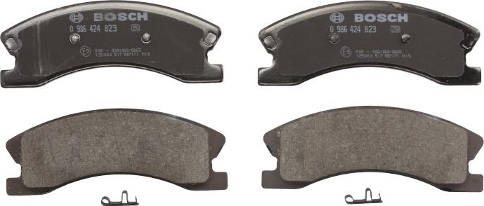 BOSCH 0 986 424 823 - Гальмівні колодки, дискові гальма autozip.com.ua