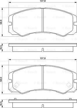 BOSCH 0 986 424 366 - Гальмівні колодки, дискові гальма autozip.com.ua