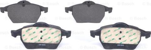 BOSCH 0 986 424 360 - Гальмівні колодки, дискові гальма autozip.com.ua