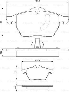 BOSCH 0 986 424 360 - Гальмівні колодки, дискові гальма autozip.com.ua