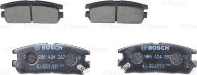 BOSCH 0 986 424 367 - Гальмівні колодки, дискові гальма autozip.com.ua