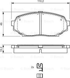 BOSCH 0 986 424 303 - Гальмівні колодки, дискові гальма autozip.com.ua