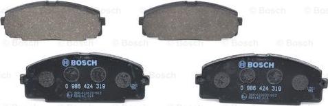 BOSCH 0 986 424 319 - Гальмівні колодки, дискові гальма autozip.com.ua