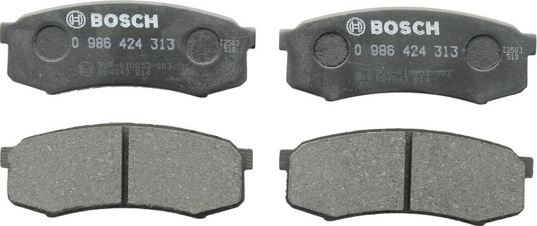BOSCH 0 986 424 313 - Гальмівні колодки, дискові гальма autozip.com.ua