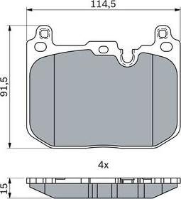 BOSCH 0 986 424 331 - Гальмівні колодки, дискові гальма autozip.com.ua